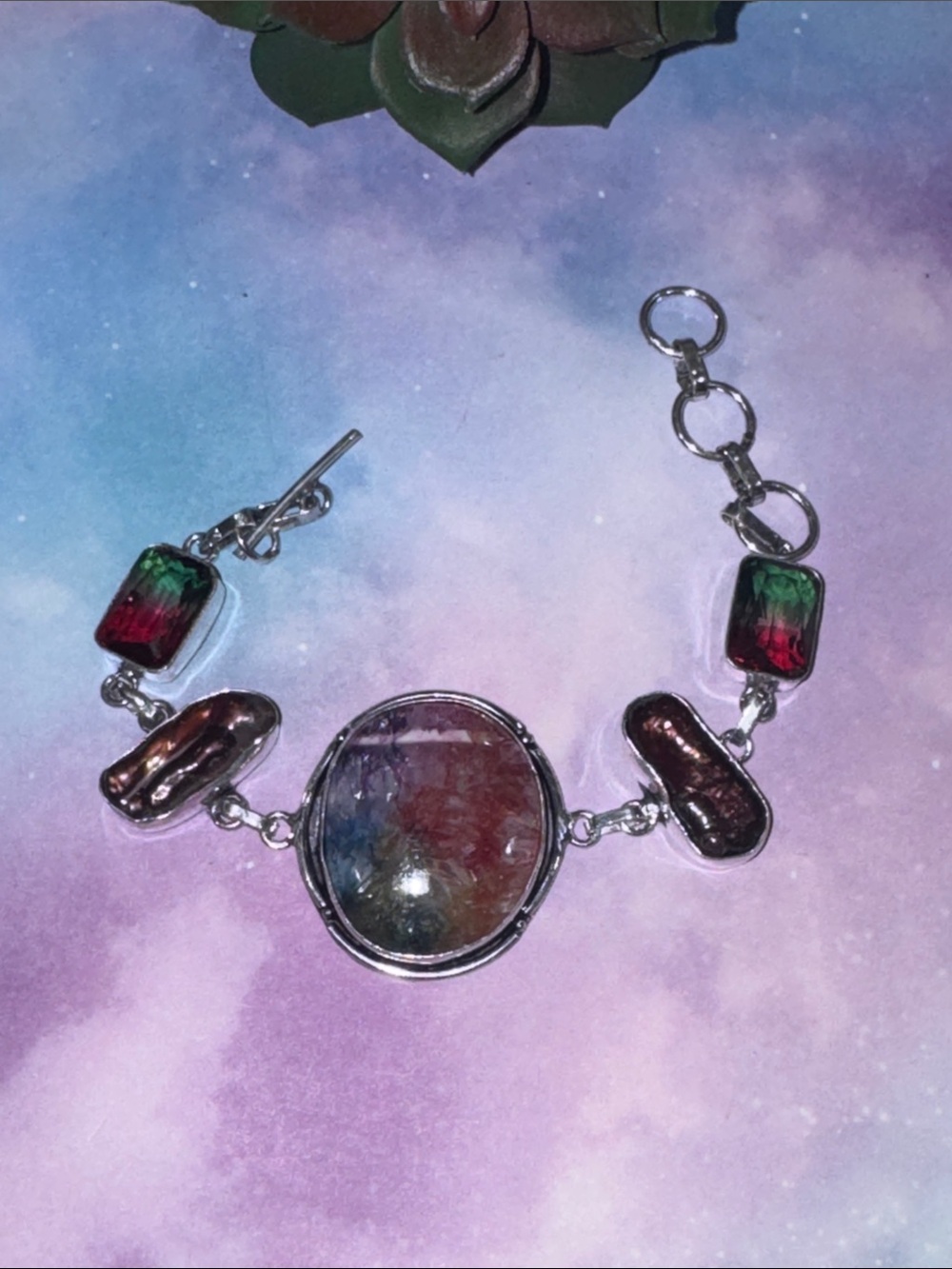 Solar Quartz Multi Gemstone Bracelet View 3